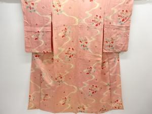 アンティーク　紋錦紗花模様着物